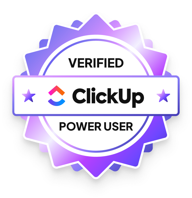 ClickUp Verified Power User Badge